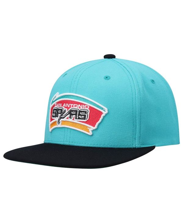 ミッチェル＆ネス 【送料無料】 ミッチェル&ネス メンズ 帽子 アクセサリー Men's Teal and Black San Antonio Spurs Hardwood Classics Team Two-Tone 2.0 Snapback Hat Teal, Black