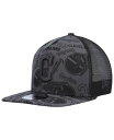 【送料無料】 ニューエラ メンズ 帽子 アクセサリー Men's Black Cleveland Guardians Repeat A-Frame 9FIFTY Trucker Snapback Hat Black