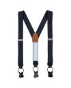 【送料無料】 トラファルガー メンズ ベルト アクセサリー Phoenix Big & Tall 38mm Grosgrain Non Stretch Ribbon Button End Suspenders Black