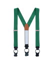 【送料無料】 トラファルガー メンズ ベルト アクセサリー Phoenix Big & Tall 38mm Grosgrain Non Stretch Ribbon Button End Suspenders Dark green