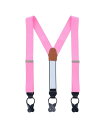 【送料無料】 トラファルガー メンズ ベルト アクセサリー Phoenix Big & Tall 38mm Grosgrain Non Stretch Ribbon Button End Suspenders Pink