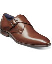 【送料無料】 ステイシーアダムス メンズ スリッポン・ローファー シューズ Men's Karcher Plain Toe Monk Strap Slip-On Dress Shoes Cognac(4)