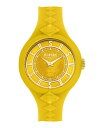 yz FTX FT[` fB[X rv ANZT[ Women's 2 Hand Quartz Fire Island Yellow Silicone Watch, 39mm Yellow