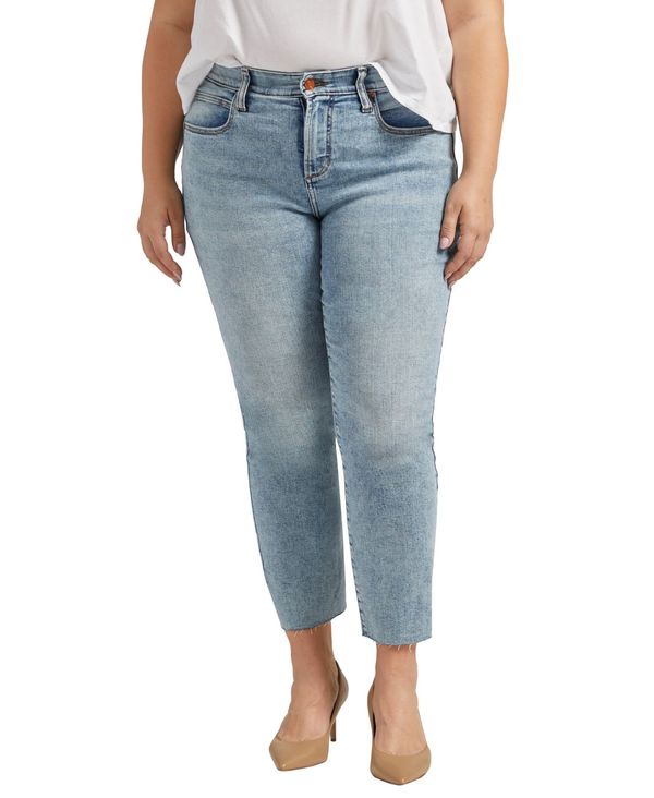 【送料無料】 ジャグ レディース デニムパンツ ジーンズ ボトムス Plus Size Ruby Mid Rise Straight Cropped Jeans Nomadic Blue