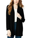  ジョーンズニューヨーク レディース ニット・セーター カーディガン アウター Women's Relaxed V-Neck Open Cardigan Jones Black