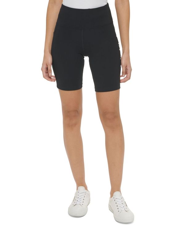 【送料無料】 カルバンクライン レディース ハーフパンツ ショーツ ボトムス Women 039 s High-Waist Pull-On Pocket Biker Shorts Black