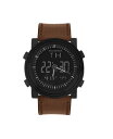 yz JEFA Y rv ANZT[ Men's Brown Leather Strap Watch 47mm Black, Brown