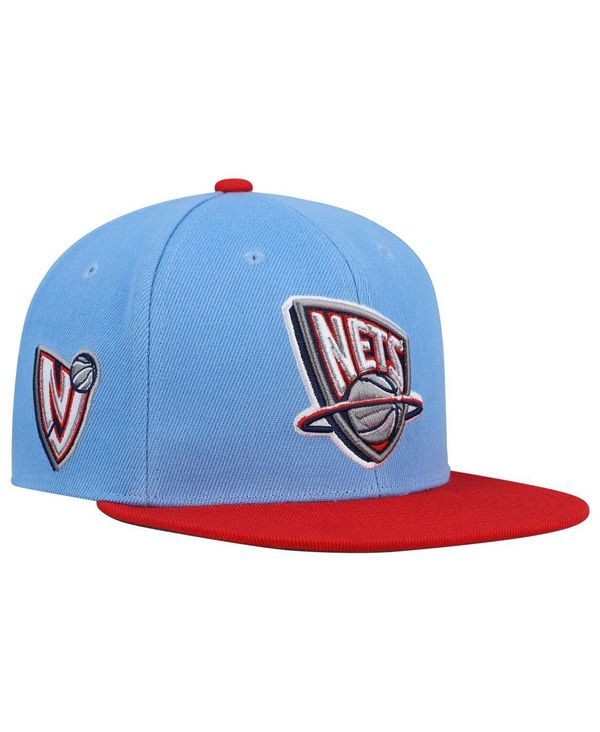 ミッチェル&ネス メンズ アクセサリー 帽子 ジャージー Mitchell & Ness Men's Light Blue Red New Jersey Nets Hardwood Classics Snapback Hat Light Blue Red ブルー