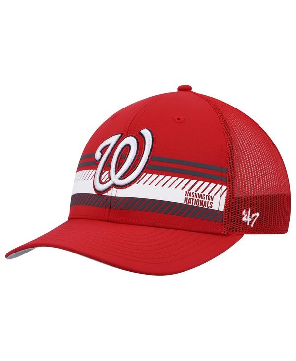 【送料無料】 47ブランド メンズ 帽子 アクセサリー Men's '47 Red Washington Nationals Cumberland Trucker Snapback Hat Red