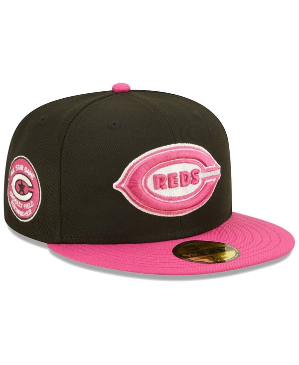 楽天ReVida 楽天市場店【送料無料】 ニューエラ メンズ 帽子 アクセサリー Men's Black, Pink Cincinnati Reds 1938 Mlb All-Star Game Passion 59Fifty Fitted Hat Black, Pink