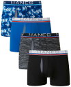 【送料無料】 ヘインズ メンズ ボクサーパンツ アンダーウェア Men's 4-Pk. Ultimate Sport with X-Temp Total Sup...