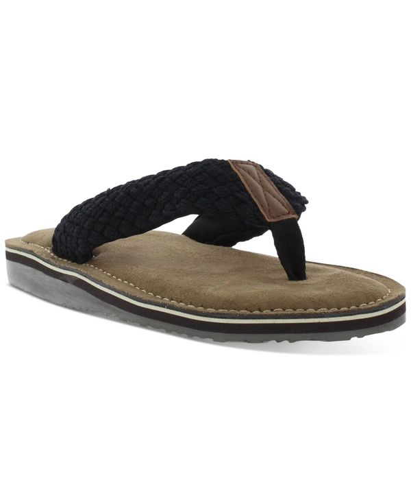 yz EFU[v[t Y T_ V[Y Men's Khombu Braided Thong Flip-Flop Sandal Black