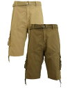 【送料無料】 ギャラクシーバイハルビック メンズ ハーフパンツ・ショーツ ボトムス Men's Belted Cargo Shorts with Twill F...