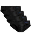【送料無料】 ツーイグジスト メンズ ブリーフパンツ アンダーウェア Men's 4 Pack Stretch Cotton Bikini Briefs Black