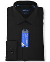 【送料無料】 ナウティカ メンズ シャツ トップス Men's Slim Fit Supershirt Dress Shirt Black(4)