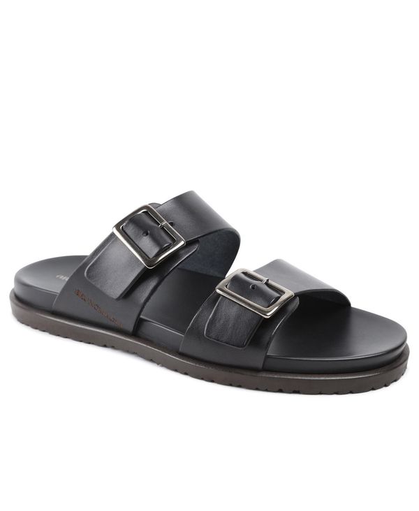 yz u[m}O Y T_ V[Y Men's Erasmo Sandals Black Leather