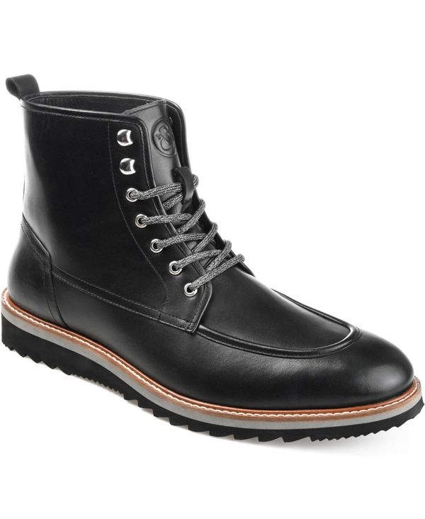 【送料無料】 トーマスアンドバイン メンズ ブーツ・レインブーツ シューズ Men's Mitchell Moc Toe Ankle Boot Black