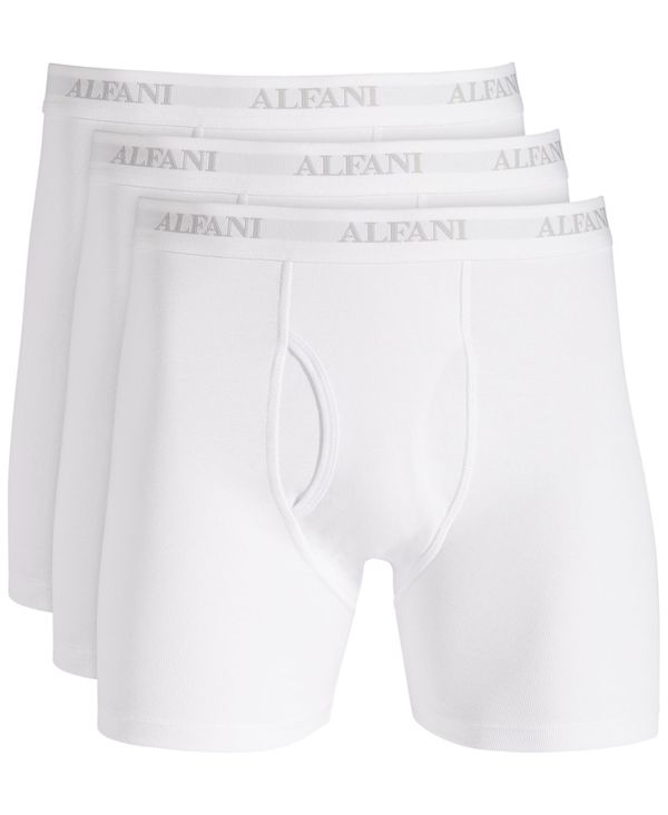 【送料無料】 アルファニ メンズ ボクサーパンツ アンダーウェア Men 039 s Regular-Fit Solid Boxer Briefs, Pack of 4, Created for Macy 039 s Bright White