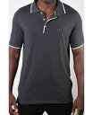 yz o[YI[ Y |Vc gbvX Men's Basic Short Sleeve Logo Botton Polo Dark Gray