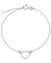 【送料無料】 ジャーニ ベルニーニ レディース ブレスレット・バングル・アンクレット アクセサリー Open Heart Ankle Bracelet in Sterling Silver Silver