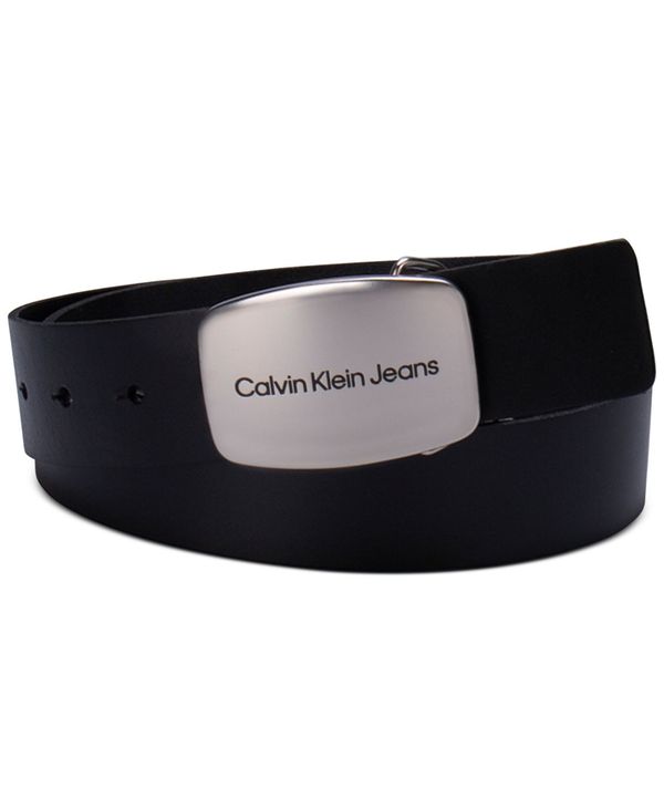 カルバン・クライン ベルト（レディース） 【送料無料】 カルバンクライン レディース デニムパンツ ジーンズ ボトムス Calvin Klein Women's Jeans Casual Plaque Buckle Belt Black