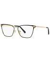 【送料無料】 ヴェルサーチ レディース サングラス・アイウェア アクセサリー VE1275 Women's Pillow Eyeglasses Matte Black, Gold-Tone