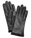 【送料無料】 チャータークラブ レディース 手袋 アクセサリー Micro Faux Fur Lined Leather Tech Gloves, Created for Macy 039 s Black