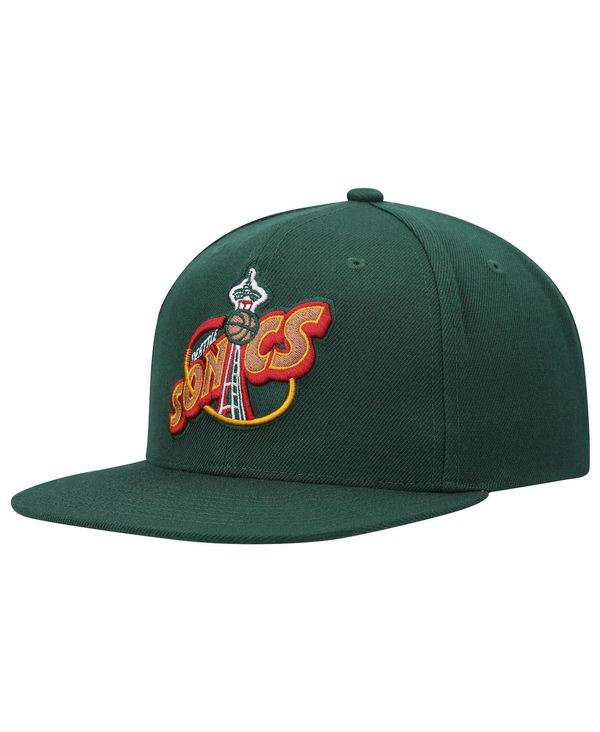 ミッチェル＆ネス 【送料無料】 ミッチェル&ネス メンズ 帽子 アクセサリー Men's Green Seattle SuperSonics Hardwood Classics Team Ground 2.0 Snapback Hat Green