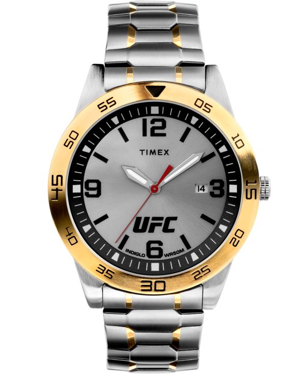 【送料無料】 タイメックス メンズ 腕時計 アクセサリー UFC Men's Quartz Legend Stainless Steel Two-Tone Watch, 42mm Two-Tone
