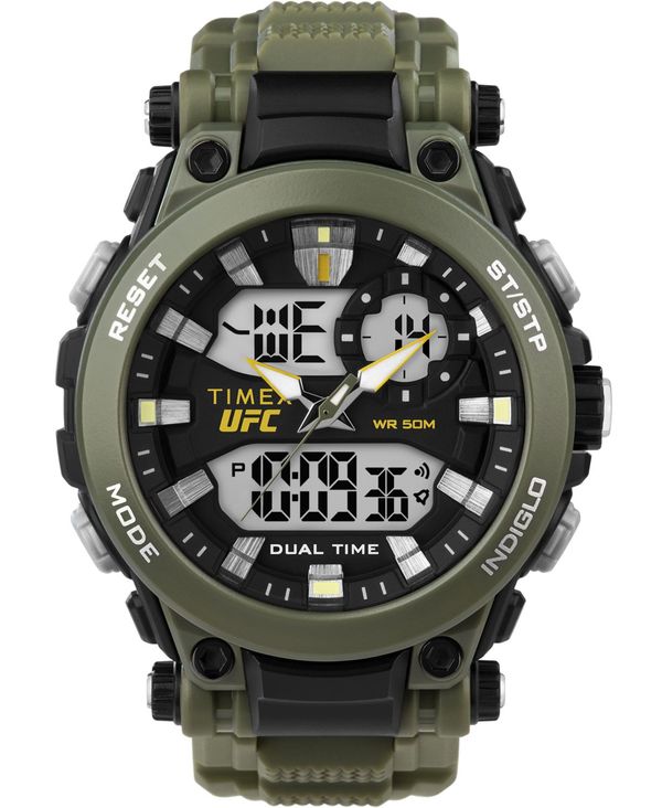 【送料無料】 タイメックス メンズ 腕時計 アクセサリー UFC Men's Quartz Impact Resin Green Watch, 50mm Green