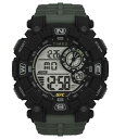 yz ^CbNX Y rv ANZT[ UFC Men's Quartz Redemption Resin Green Watch, 50mm Green