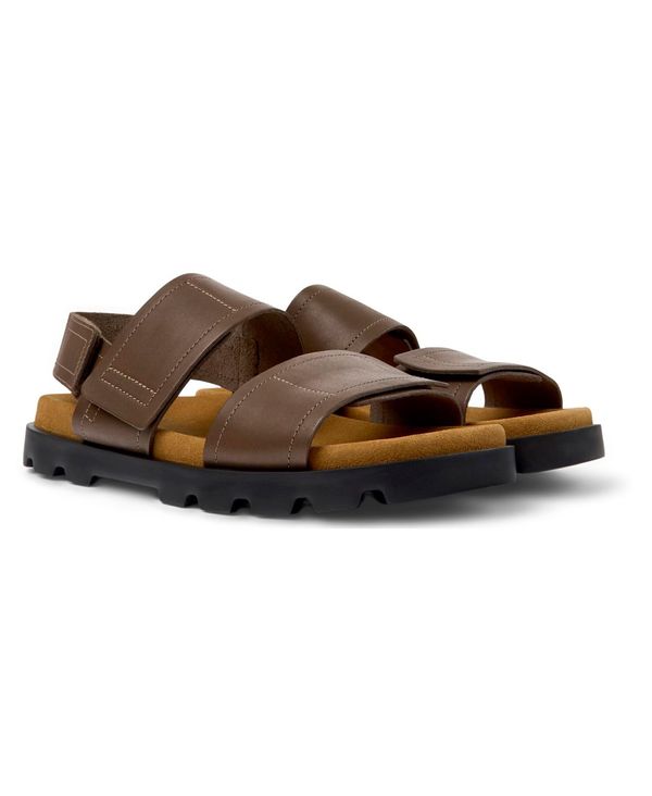 yz Jy[ Y T_ V[Y Men's 2-strap Camper Brutus Sandals Medium Brown