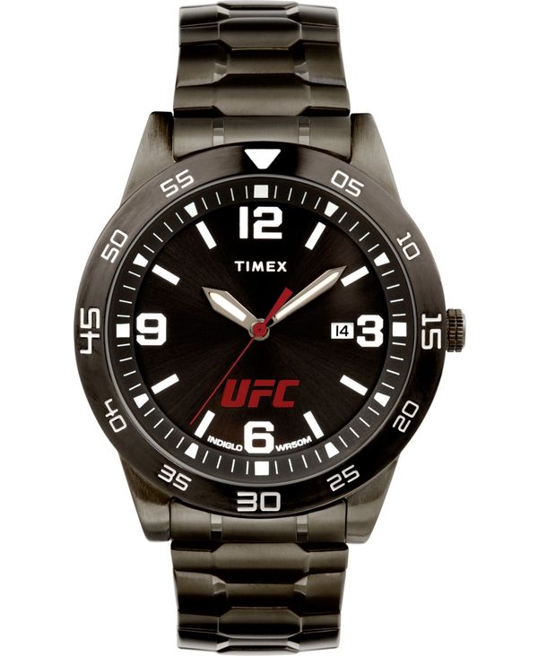 【送料無料】 タイメックス メンズ 腕時計 アクセサリー UFC Men's Quartz Legend Stainless Steel Gunmetal watch, 42mm Gunmetal