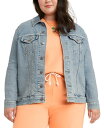 【送料無料】 リーバイス レディース ジャケット・ブルゾン アウター Plus Size Button-Down Original Denim Trucker Jacket Jeanie