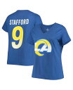 【送料無料】 ファナティクス レディース Tシャツ トップス Women 039 s Branded Matthew Stafford Royal Los Angeles Rams Plus Size Player Name and Number V-Neck T-shirt Royal