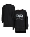 【送料無料】 プレスボックス レディース パーカー・スウェット アウター Women's Black Iowa Hawkeyes Steamboat Animal Print Raglan Pullover Sweatshirt Black