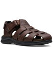 【送料無料】 クラークス メンズ サンダル シューズ Men 039 s Walkford Fish Tumbled Leather Sandals Brown Tumbled