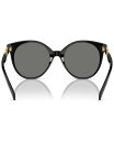 【送料無料】 ヴェルサーチ レディース サングラス・アイウェア アクセサリー Women's Polarized Sunglasses, VE4442 Black 3