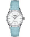 yz eB\bg fB[X rv ANZT[ Women's Swiss Automatic Chemin des Tourelles Powermatic 80 Blue Leather Strap Watch 34mm No Color