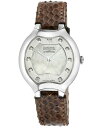 yz WFr fB[X rv ANZT[ Women's Lugano Swiss Quartz Brown Leather Watch 35mm Silver