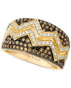 【送料無料】 ル ヴァン レディース リング アクセサリー Chocolatier&reg; Chevron Diamond Pav&eacute; Band (1 ct. t.w.) in 14k Gold Yellow Gold