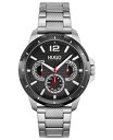 yz t[S Y rv ANZT[ Men's #SPORT Stainless Steel Bracelet Watch 46mm Silver