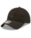【送料無料】 ニューエラ メンズ 帽子 アクセサリー Men's Milwaukee Brewers Black on Black Core Classic 2.0 9TWENTY Adjustable Hat Black(4)