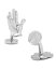 ̵ ե󥯥  եܥ ꡼ Live Long and Prosper Cufflinks Silver