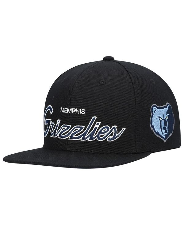 ミッチェル＆ネス 【送料無料】 ミッチェル&ネス メンズ 帽子 アクセサリー Men's Black Memphis Grizzlies Hardwood Classics Script 2.0 Snapback Hat Black