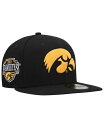 【送料無料】 ニューエラ メンズ 帽子 アクセサリー Men's Black Iowa Hawkeyes Patch 59FIFTY Fitted Hat Black(4)