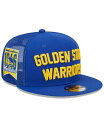 【送料無料】 ニューエラ メンズ 帽子 アクセサリー Men's Royal Golden State Warriors Stacked Script 9FIFTY Trucker Snapback Hat Royal