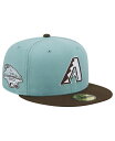  ニューエラ メンズ 帽子 アクセサリー Men's Light Blue, Brown Arizona Diamondbacks 2001 World Series Beach Kiss 59FIFTY Fitted Hat Light Blue, Brown