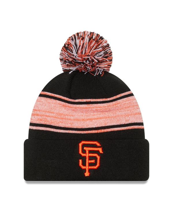 ̵ ˥塼  ˹ ꡼ Men's Black San Francisco Giants Chilled Cuffed Knit Hat with Pom Black