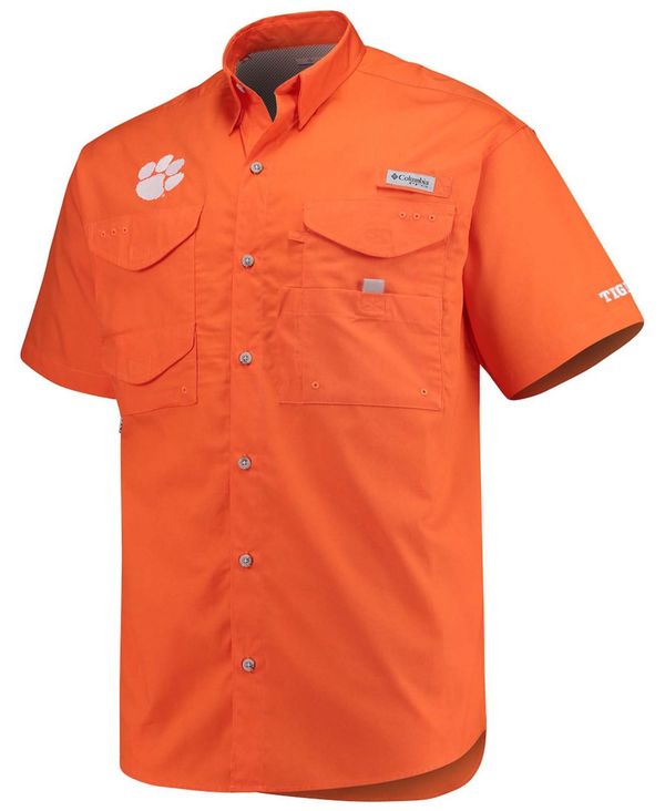 【送料無料】 コロンビア メンズ シャツ トップス Men's Orange Clemson Tigers Bonehead Short Sleeve Shirt Orange